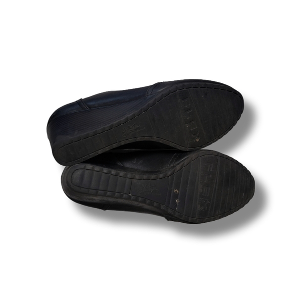 🌿LifeStride Women's 7.5M Soft System Womens Black Leather Wedge Booties - Picture 7 of 11